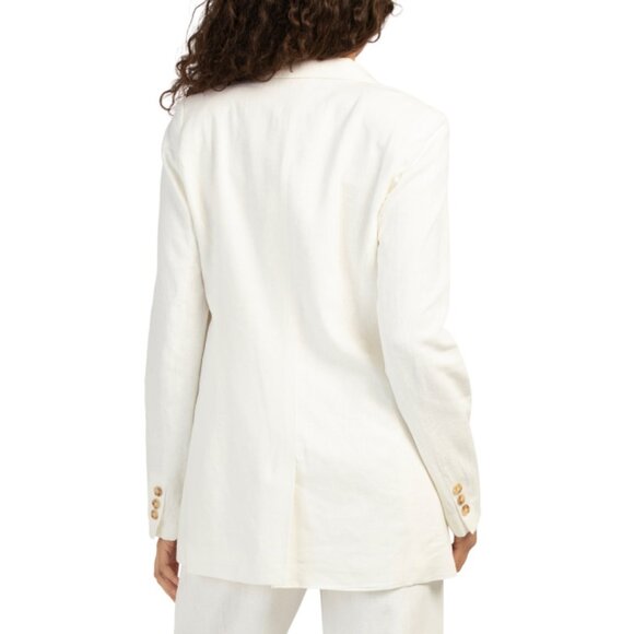RACHEL ZOE White Linen Blend Blazer - Picture 2 of 2